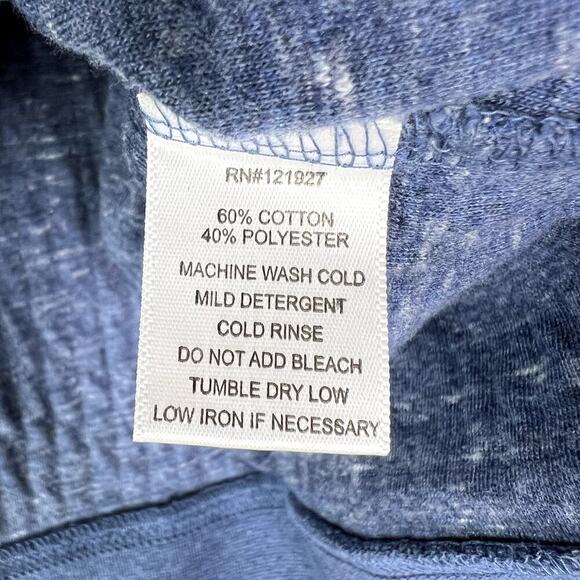 Johnnie-O Emmett Half Zip Sweatshirt Pullover Marlin Blue White Striped Knit Lg - Picture 5 of 7